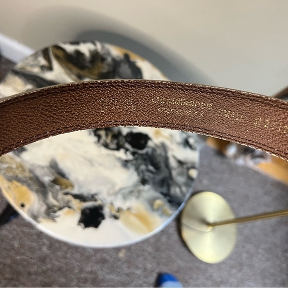 Vintage Brass Leather Belt Small main image 6